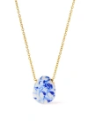 Ana Luisa Gold Statement Necklace In Marble Blue/gold