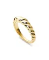 Ana Luisa Gold Twist Slim Rope Ring In Gold