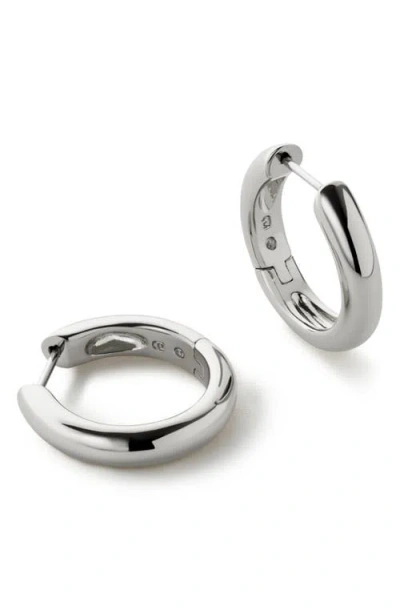 Ana Luisa Guilia Medium Hoop Earrings In Silver
