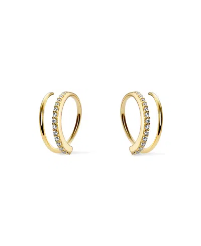 Ana Luisa Harley Pave Double Hoop Earrings In Gold