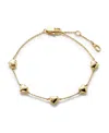 Ana Luisa Lani Puffy Heart Station Bracelet In Gold