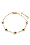 Ana Luisa Lani Puffy Heart Station Bracelet In Gold