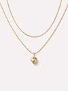 Ana Luisa 10k Gold Beaded Heart Set