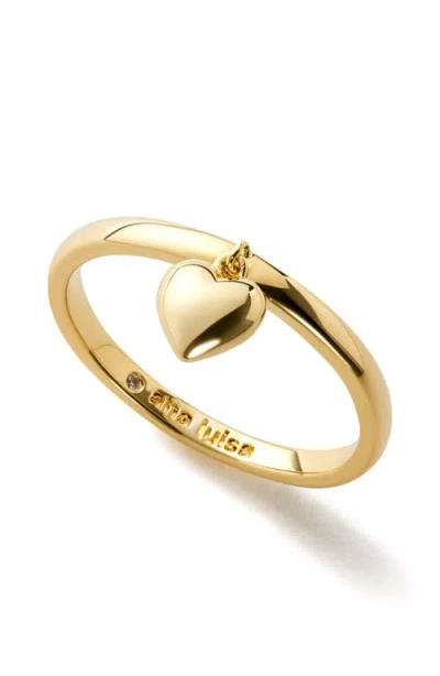 Ana Luisa Leia Heart Charm Stackable Ring In Gold