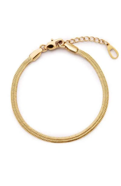 Ana Luisa Herringbone Bracelet In Gold