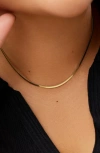 Ana Luisa Herringbone Chain In Gold