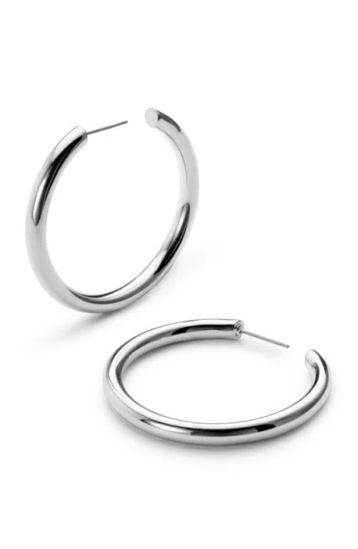 Ana Luisa Hoop Earrings In Silver