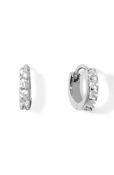 Ana Luisa Huggie Hoop Earrings In Silver