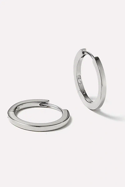 Ana Luisa Huggie Hoops Medium Silver In Silver, Women's At Urban Outfitters In Metallic