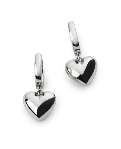 Ana Luisa Jessica Puffed Heart Hoops In Silver