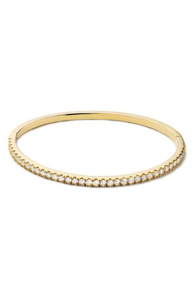 Ana Luisa Brass And Cubic Zirconia Juliette Gold Bangle Bracelet