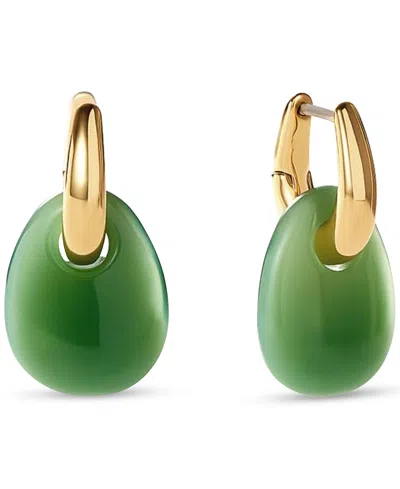 Ana Luisa Kayla Gold-plated Drop Earrings In Green
