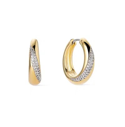 Ana Luisa Kira Bold Cubic Zirconia 14k Gold-plated Hoop Earrings