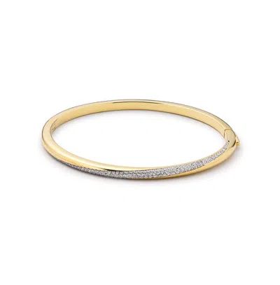 Ana Luisa Kira Cubic Zirconia 14k Gold-plated Bangle Bracelet