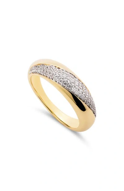 Ana Luisa Kira Pavé Dome Ring In Gold