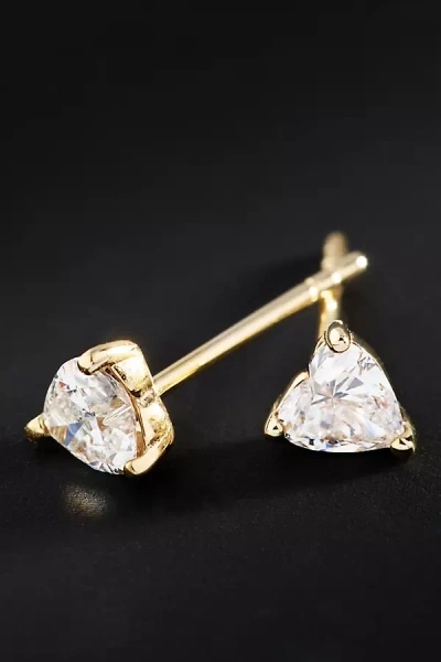 Ana Luisa Lab-grown Diamond Heart Post Earrings In White
