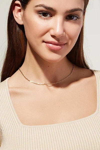 Ana Luisa Laura Slim Link Chain Necklace In Gold, Women's At Urban Outfitters