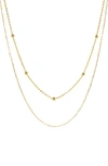 Ana Luisa 10k Gold Paperclip And Satelitte Necklace In Gold