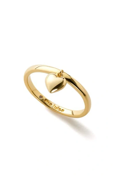Ana Luisa Leia Heart Charm Stackable Ring In Gold