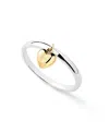 Ana Luisa Leia Two Tone Brass Gold Heart Ring In Metallic