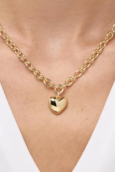 Ana Luisa Lev Bold Heart Necklace In Gold, Women's At Urban Outfitters