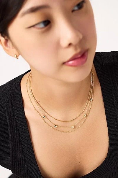 Ana Luisa Lev Mini Heart Necklace In Gold, Women's At Urban Outfitters