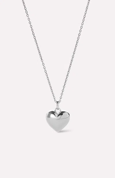 Ana Luisa Lev Small Silver Heart Necklace In Purple