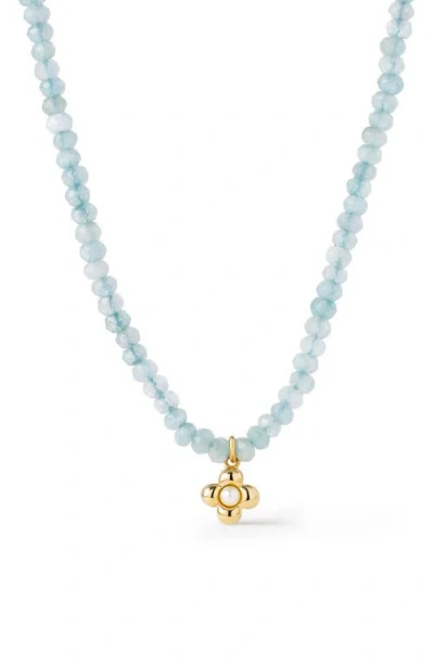 Ana Luisa Liora Blue Jade & Freshwater Pearl Pendant Necklace In Green