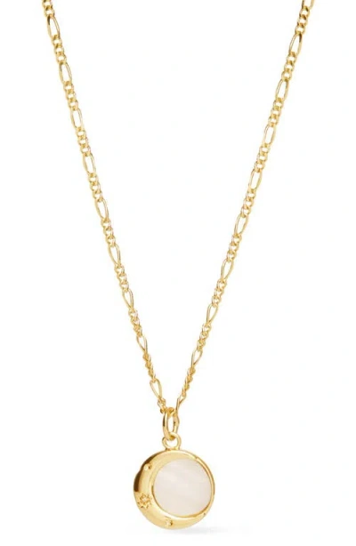 Ana Luisa Mei Moon Pendant Necklace In Gold
