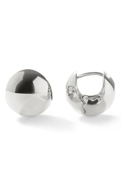 Ana Luisa Mini Abby Sphere Huggie Hoop Earrings In Silver