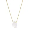 Ana Luisa Mini Clear Quartz Pebble Necklace In Gold
