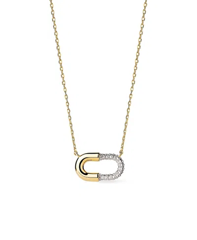 Ana Luisa Mini Micropave Gold Pendant Blake Necklace