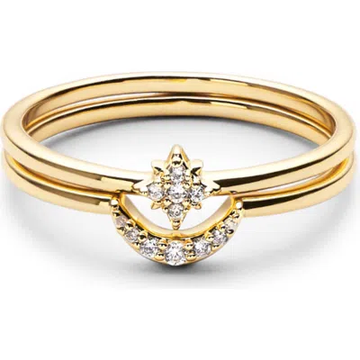 Ana Luisa Moon And Star Rings