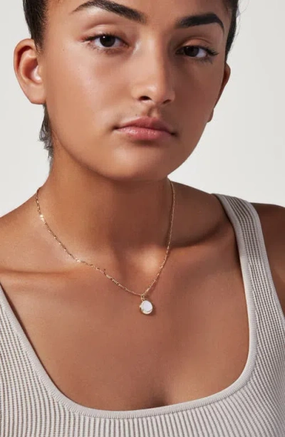 Ana Luisa Mei Moon Pendant Necklace In Gold