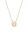 Ana Luisa Mother Of Pearl Inlay Flower Pendant In Gold