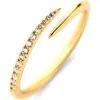 Ana Luisa Oren Cubic Zirconia Bypass Ring In Gold