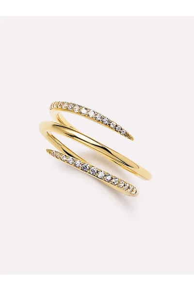 Ana Luisa Oren Triple Claw Ring In Gold, Women's At Urban Outfitters