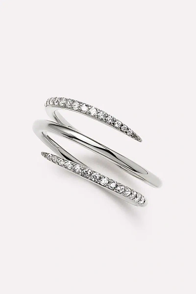 Ana Luisa Oren Triple Silver Claw Ring In Silver, Women's At Urban Outfitters