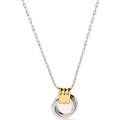 Ana Luisa Palmer Mixed Metal Pendant Necklace In Metallic
