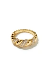 Ana Luisa Pavé Cubic Zirconia Rope Band Ring