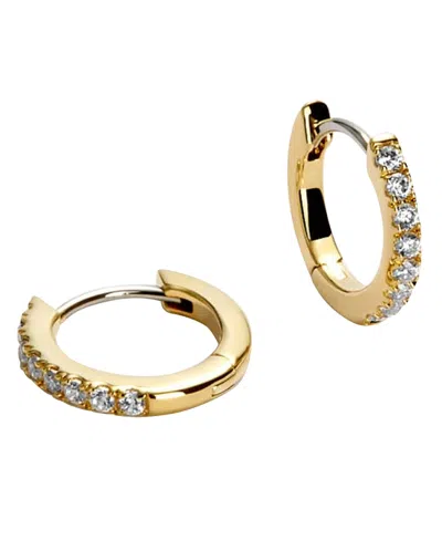 Ana Luisa Pave Huggie Hoops Earrings In Gold