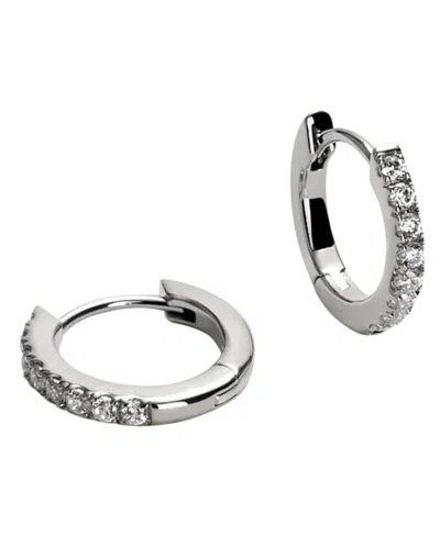 Ana Luisa Pave Huggie Hoops Earrings In Metallic