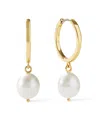 Ana Luisa Pearl Hoops In Gold