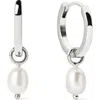 Ana Luisa Pearl Huggie Hoops