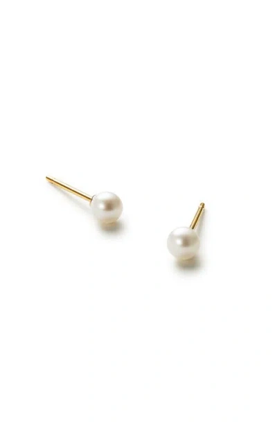 Ana Luisa Pearl Stud Earrings In Gold