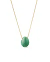 Ana Luisa Pebble Mini Aventurine Gold Pendant Necklace In Green