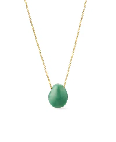 Ana Luisa Pebble Mini Aventurine Gold Pendant Necklace In Green