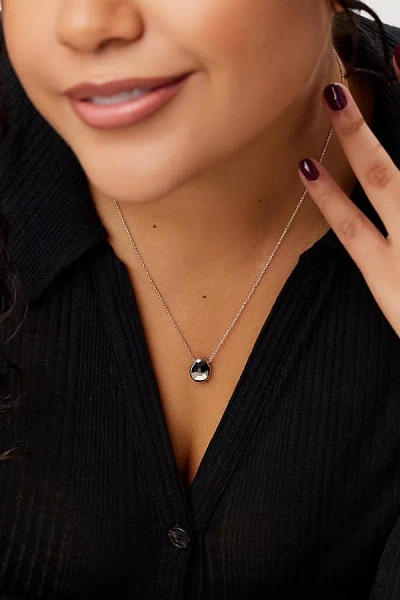 Ana Luisa Pebble Mini Pendant Necklace In Silver, Women's At Urban Outfitters
