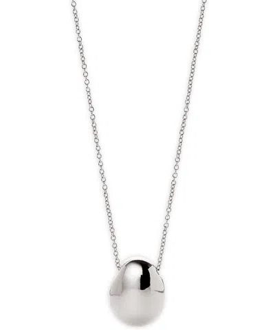Ana Luisa Pebble Mini Silver Pendant Necklace In Metallic