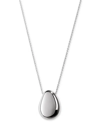 Ana Luisa Pebble Rhodium-plated Pendant Necklace In Metallic